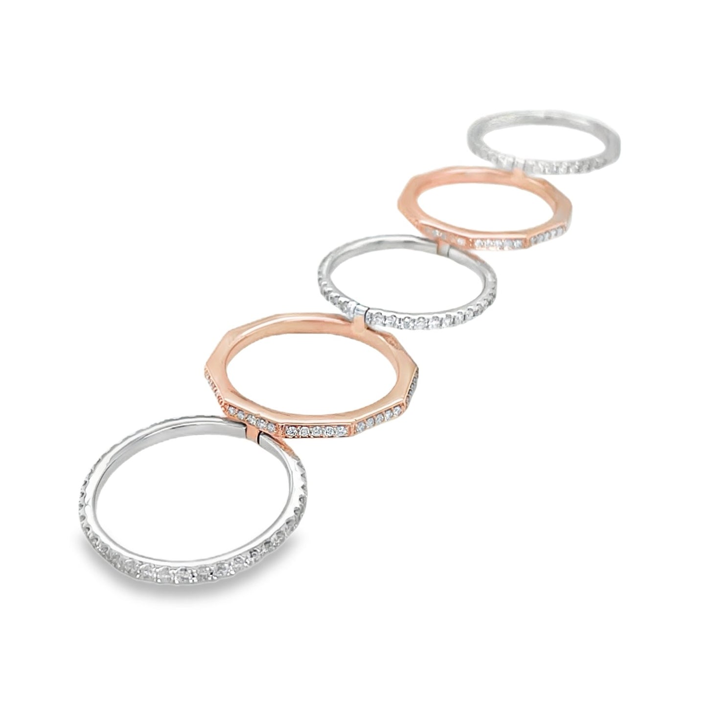 Jai's 18K Two-tone Stacked Diamond Ring