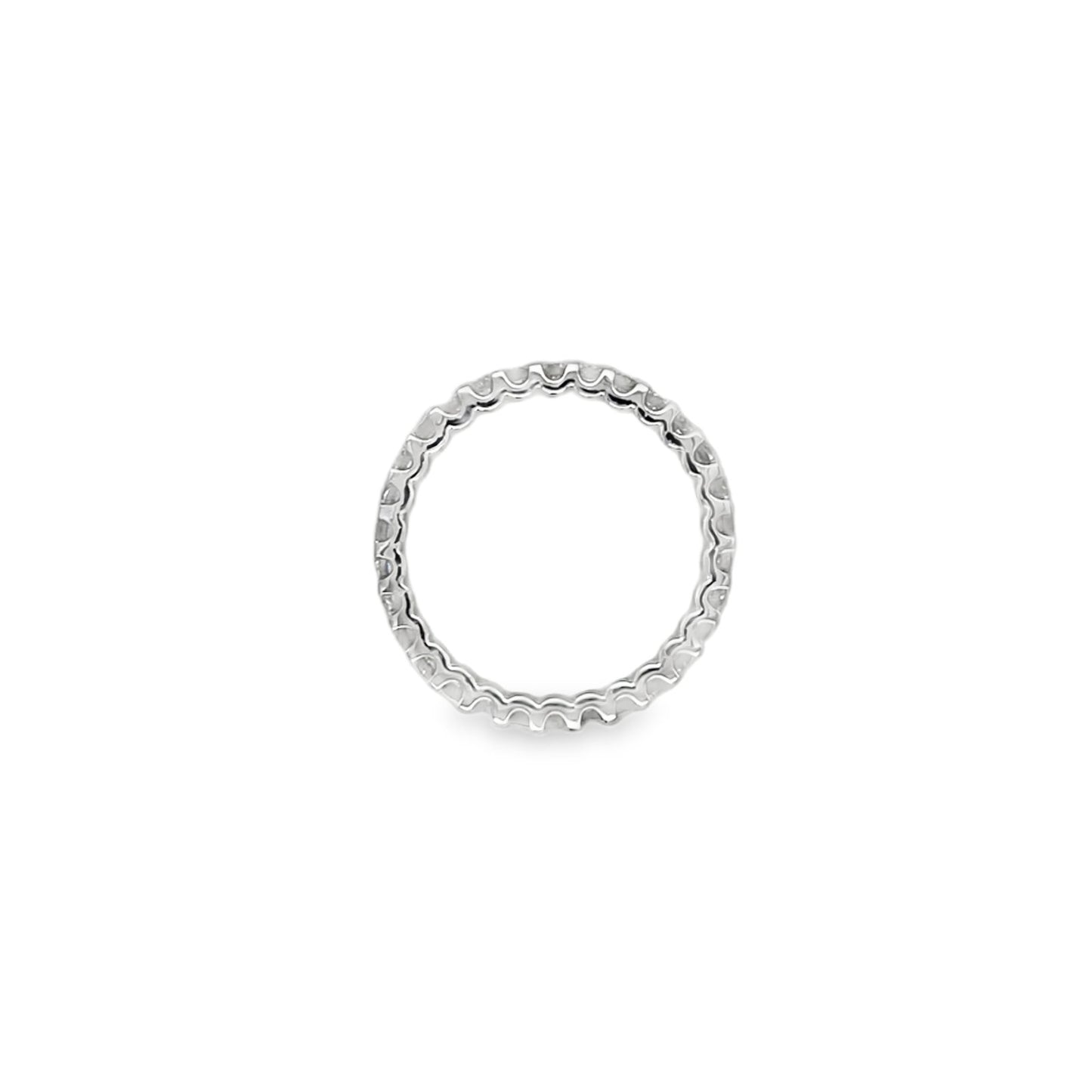 Jai's 18K White Gold Petite Diamond Wedding Band