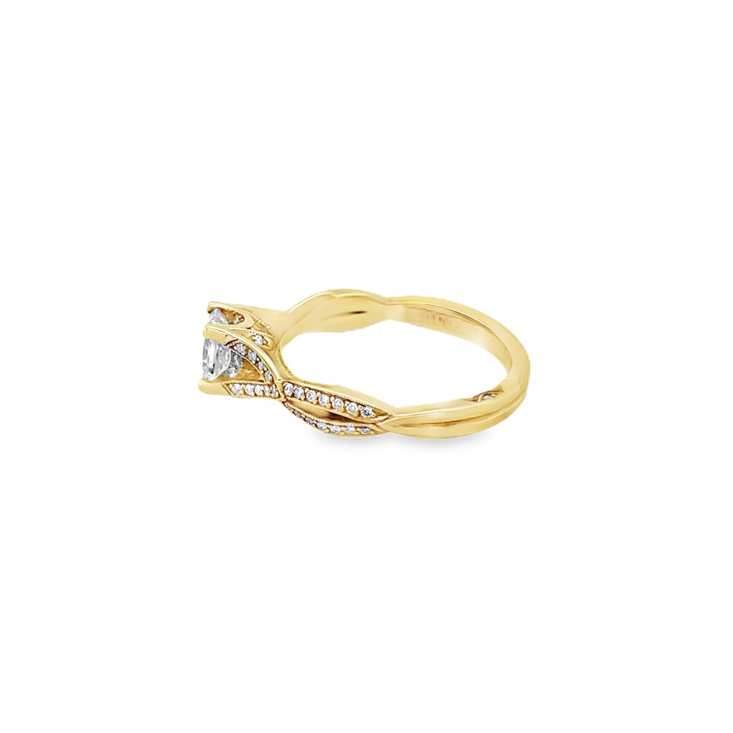 Tacori's 18K Yellow Gold Princess-cut Diamond Engagement Ring