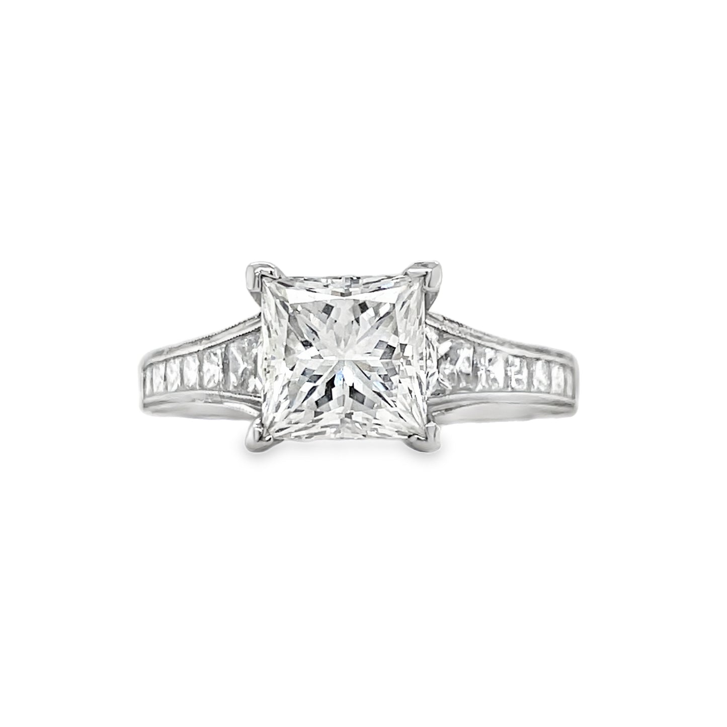 Tacori's 18K White Gold Reverse Crescent Diamond Engagement Ring