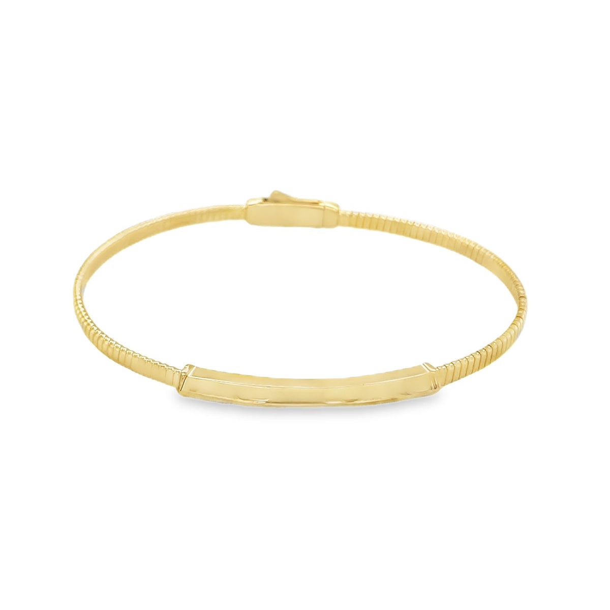 Jai's 14K Yellow Gold Engraved Bangle