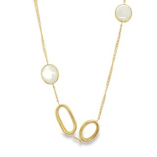 Jai's 18K Yellow Gold Shimmering Paperclip Charm Necklace