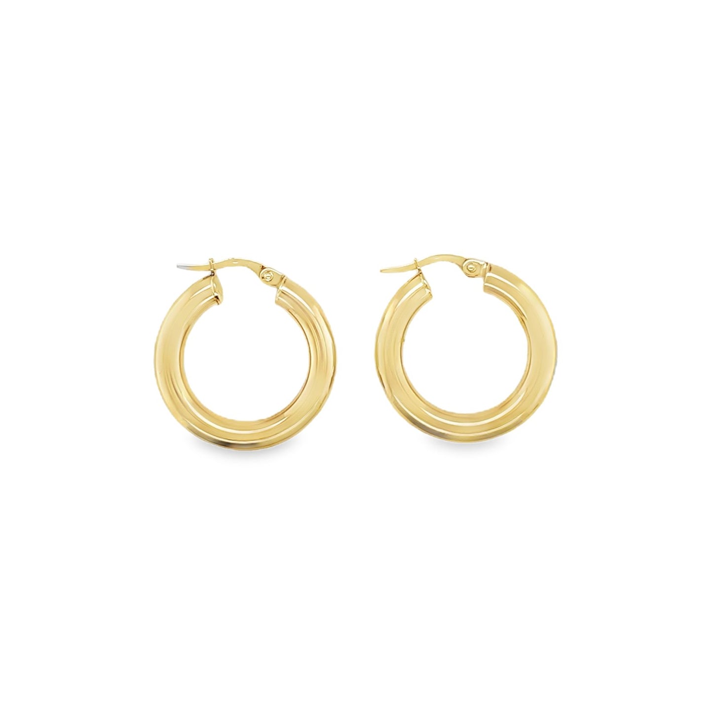 Jai's 14K Yellow Gold Medium Rounded Hoops