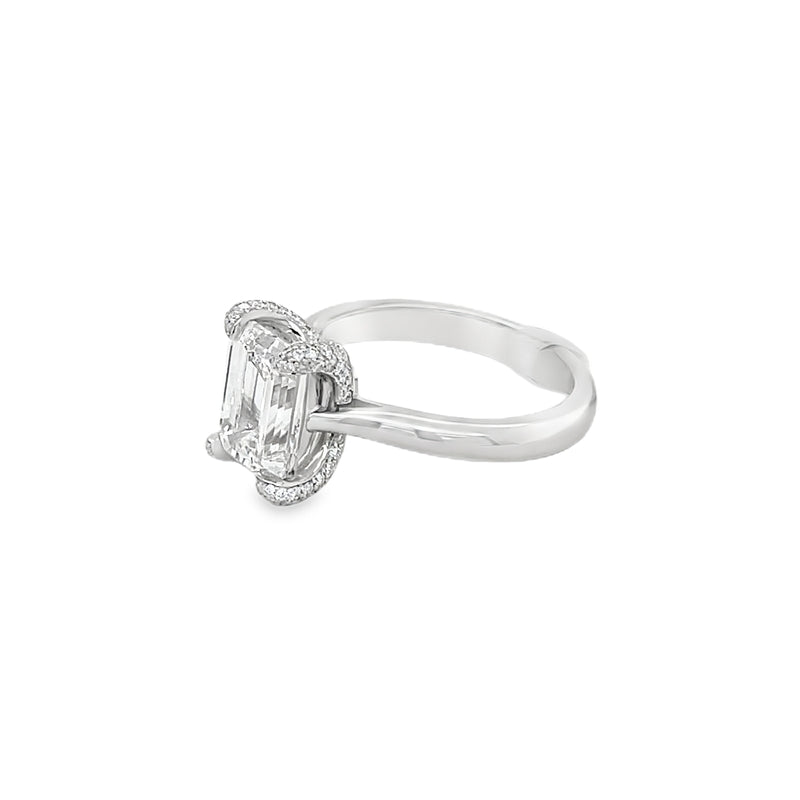 Hans Krieger's Platinum Emerald-cut Diamond Engagement Ring