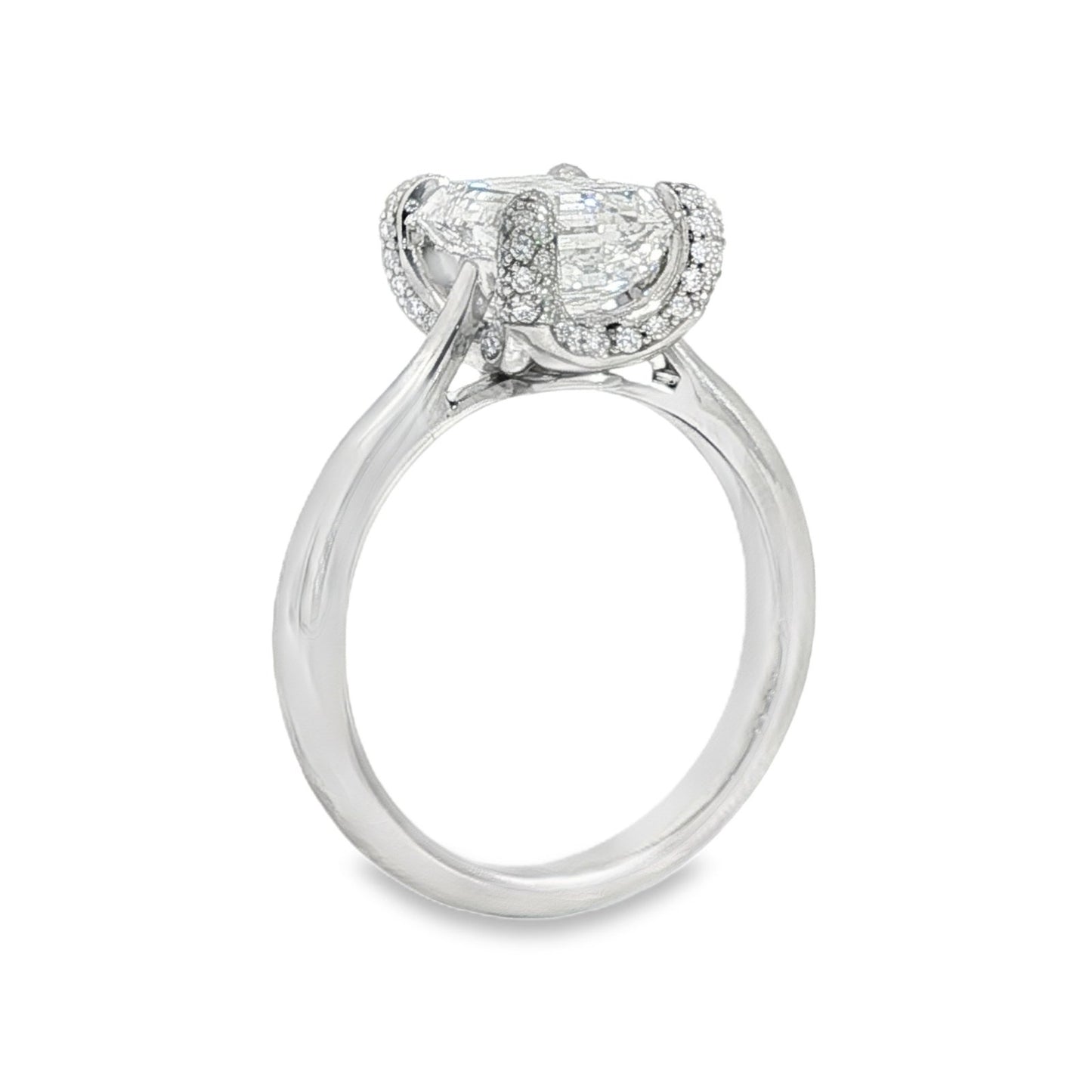 Hans Krieger's Platinum Emerald-cut Diamond Engagement Ring