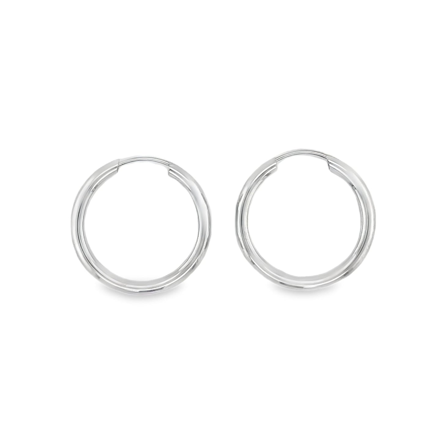 Jai's 14K White Gold Medium Hoops