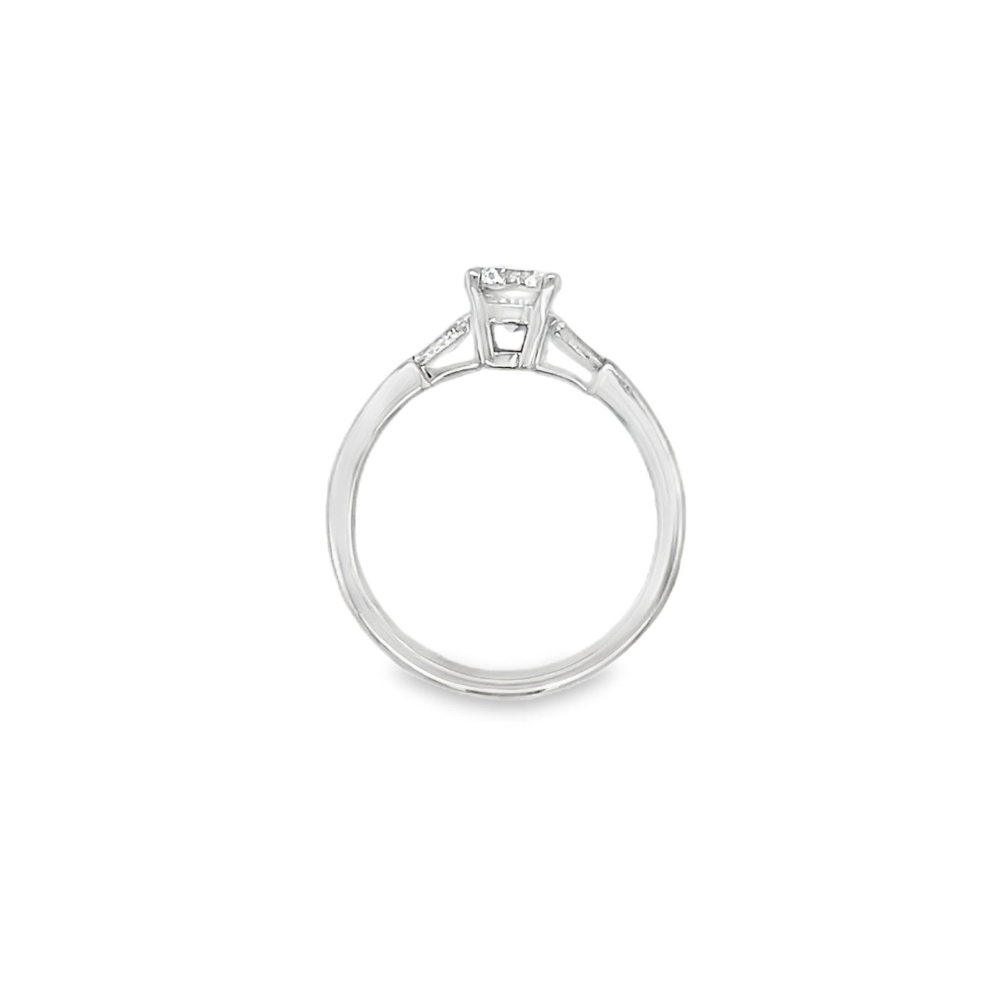 Hans Krieger's 18K White Gold Tri-stone Engagement Ring