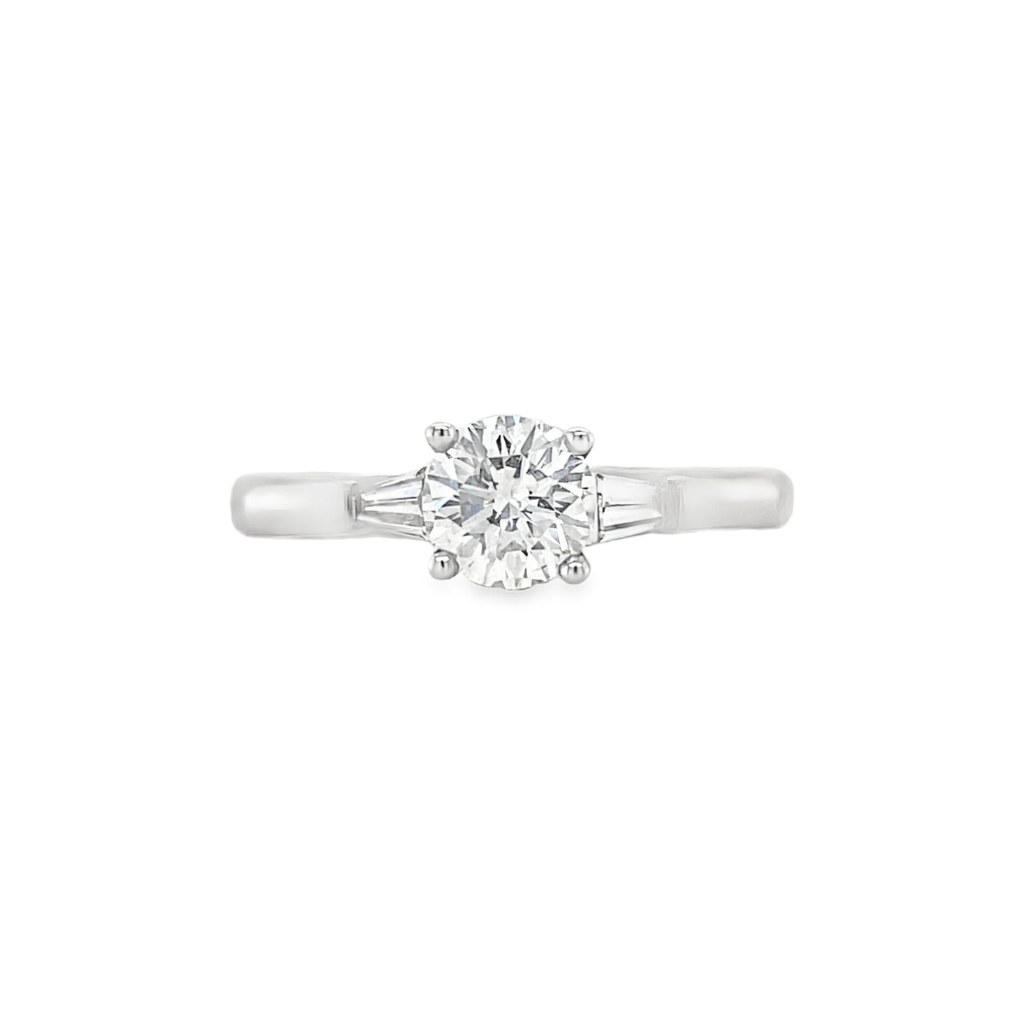 Hans Krieger's 18K White Gold Tri-stone Engagement Ring