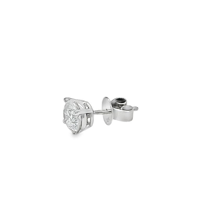 Jai's 14K White Gold Single Solitaire Diamond Stud