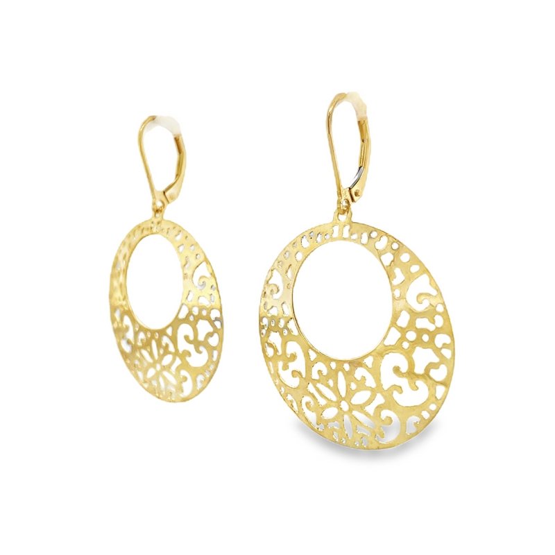 Jai's 14K Yellow Gold Floral Drop Earrings