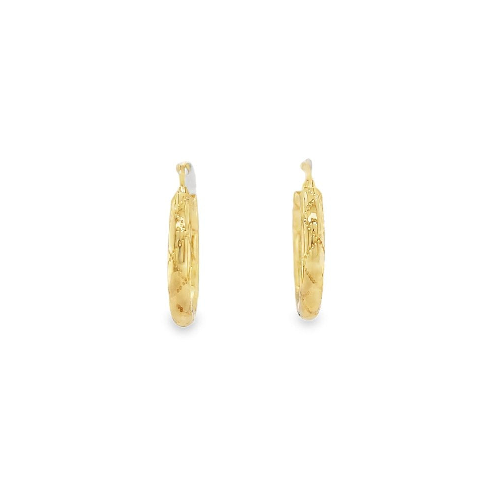 Jai's 14K Yellow Gold Stitched Hoops