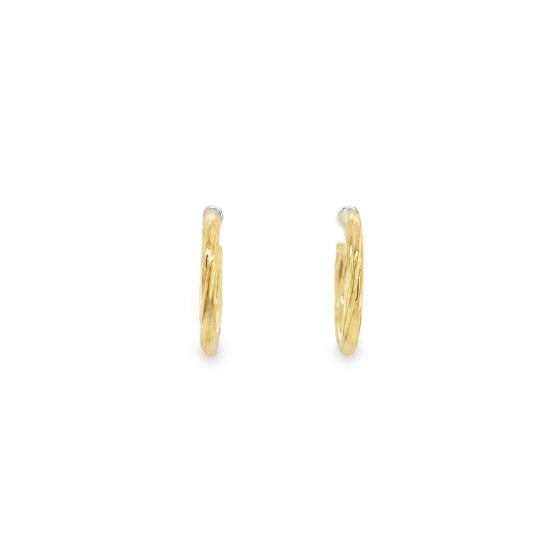 Jai's 14K Yellow Gold Small Lined Hoops