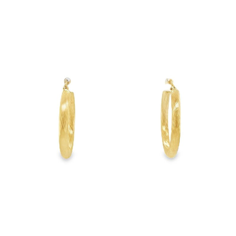 Jai's 14K Yellow Gold Small Lined Hoops