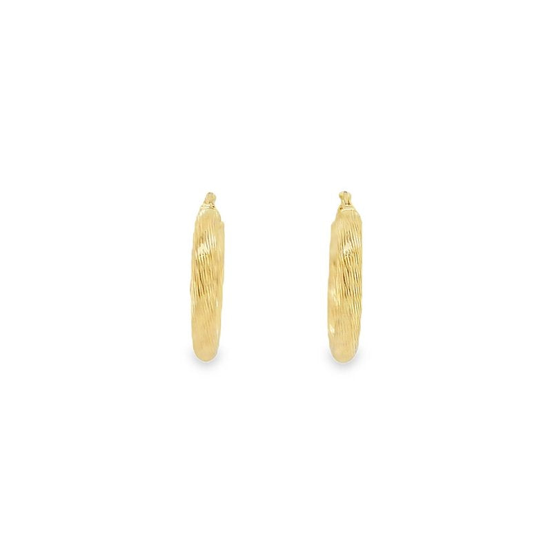Jai's 14K Yellow Gold Small Lined Hoops