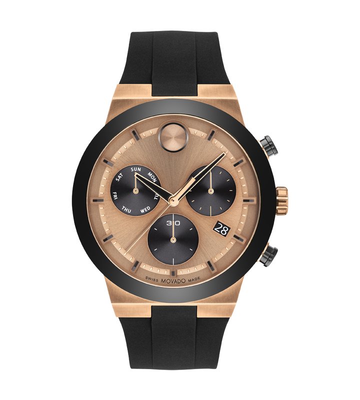 Movado's BOLD Fusion with Rose Gold-tone Chronograph Dial