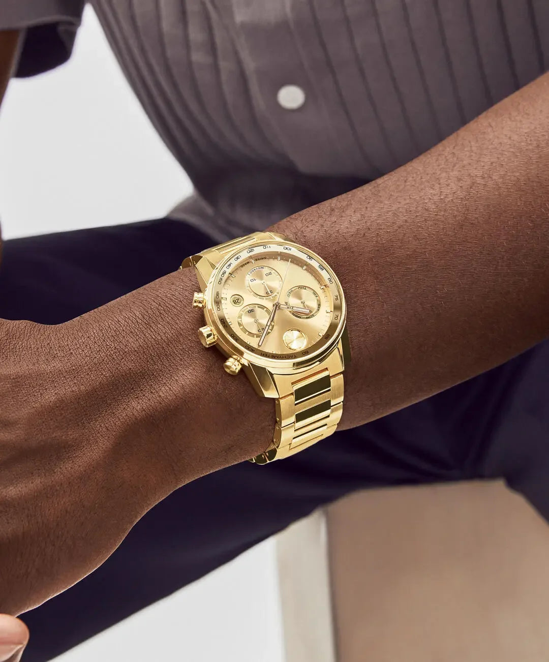 Movado's BOLD Verso with Gold-tone Chronograph Dial