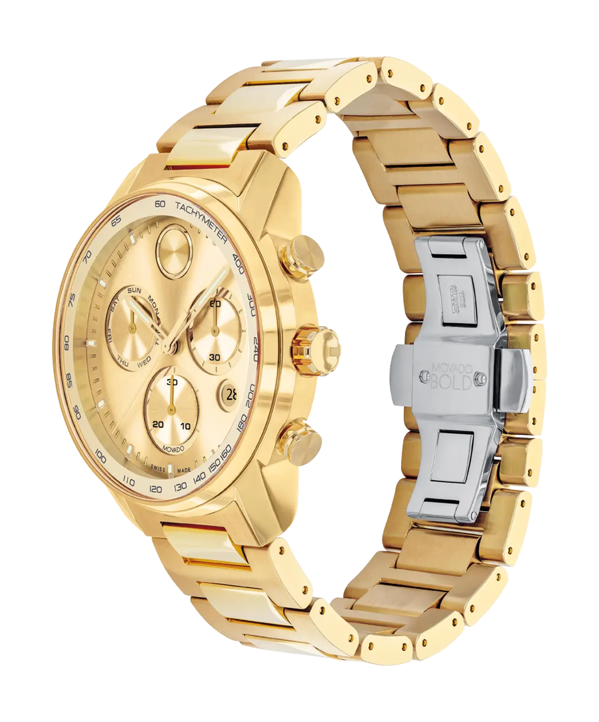 Movado's BOLD Verso with Gold-tone Chronograph Dial