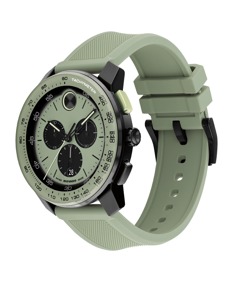 Movado's BOLD TR90 with Green Chronograph Dial