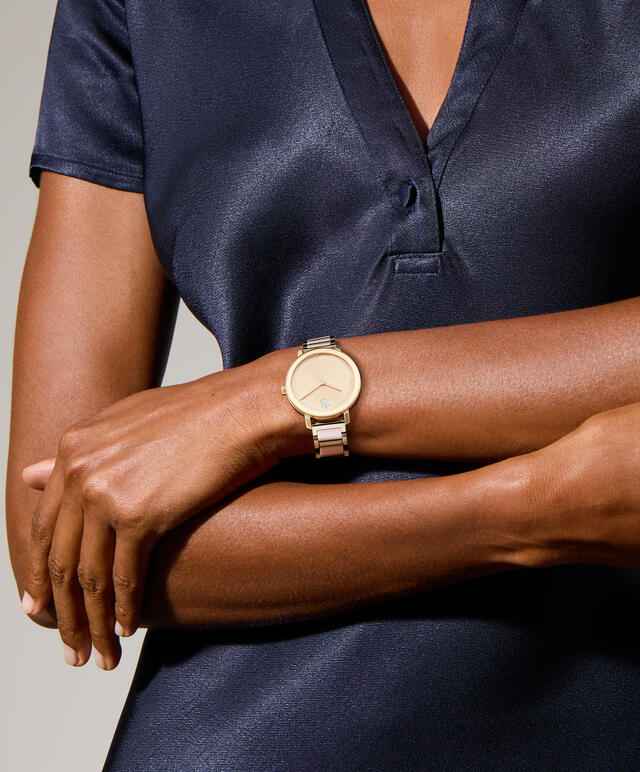 Movado's BOLD Evolution 2.0 with Carnation Museum Dial & Crystals