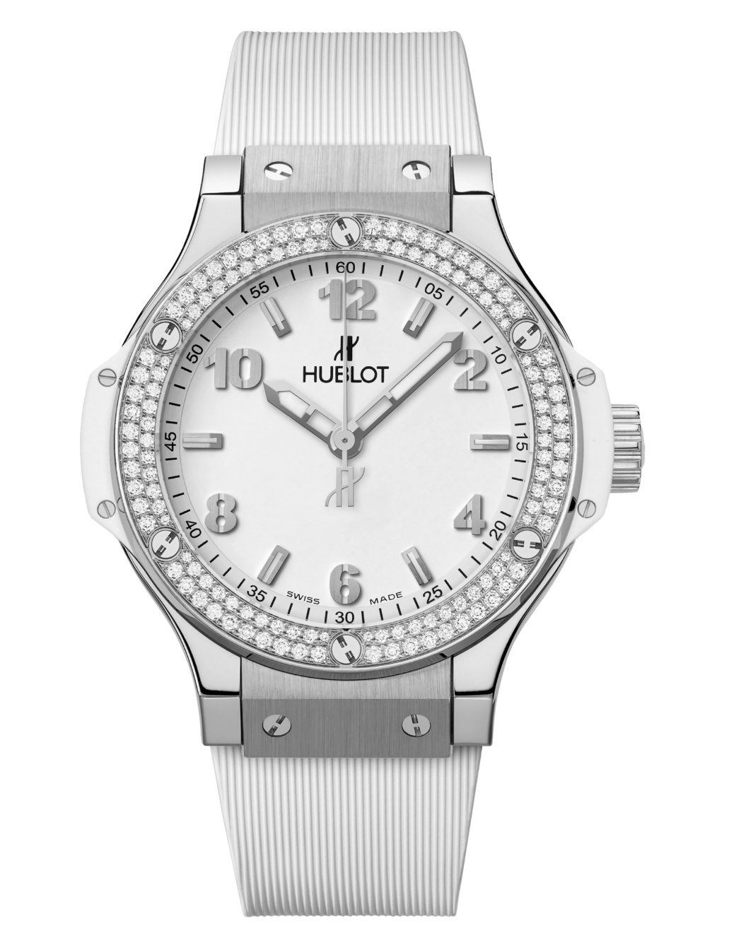 Hublot's Big Bang Steel White with White Dial & Diamonds