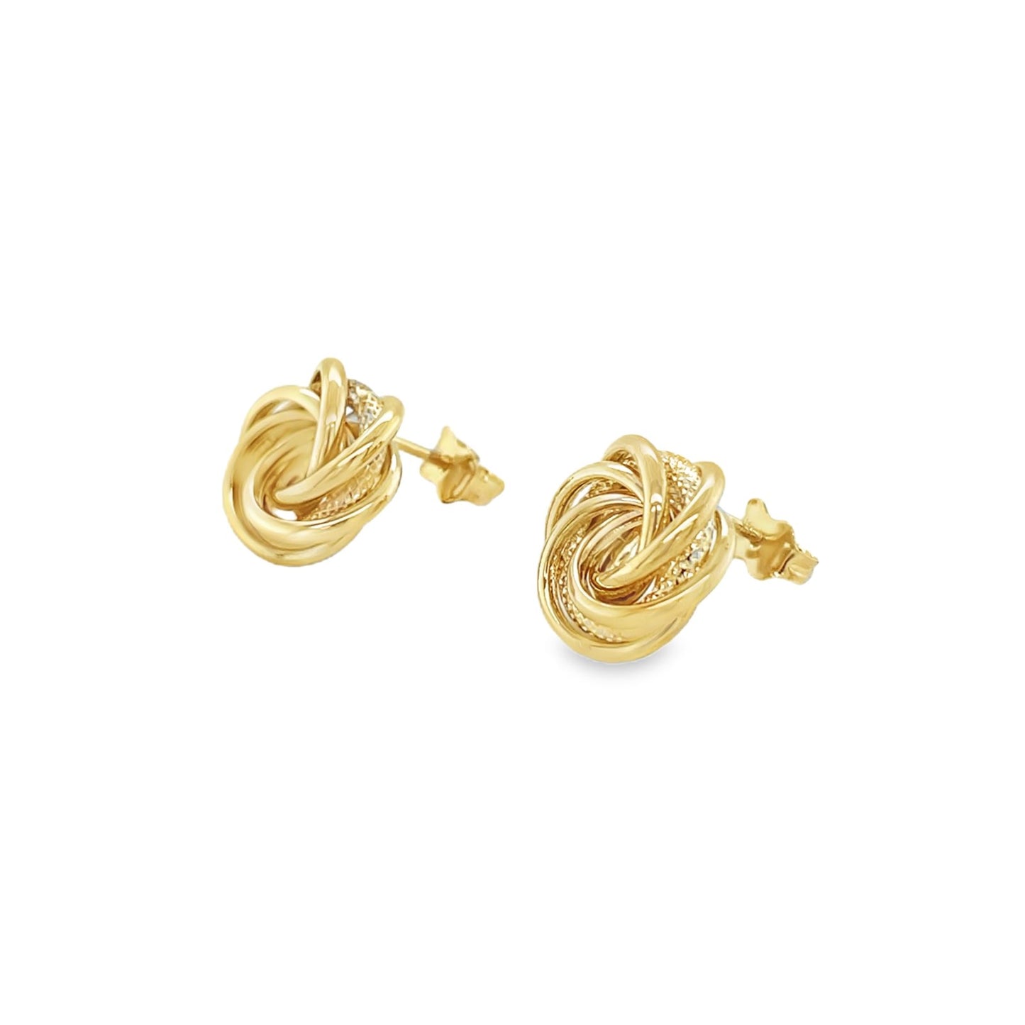 Jai's 14K Yellow Gold Floral Knotted Studs