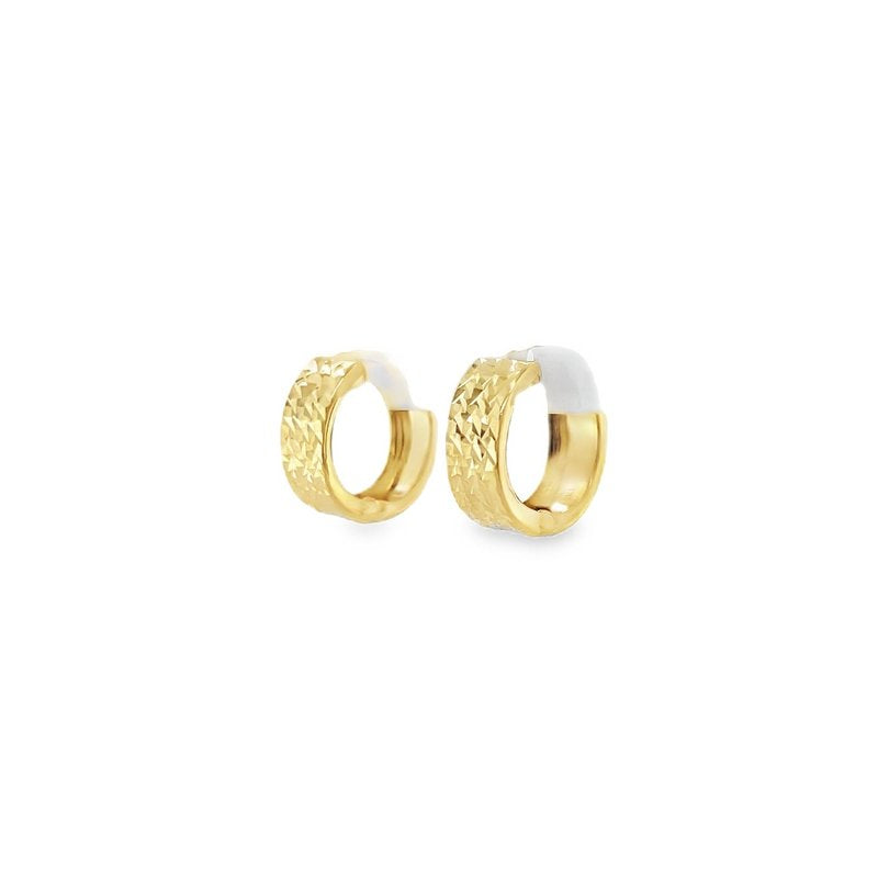 Jai's 14K Yellow Gold Diamond-cut Huggies