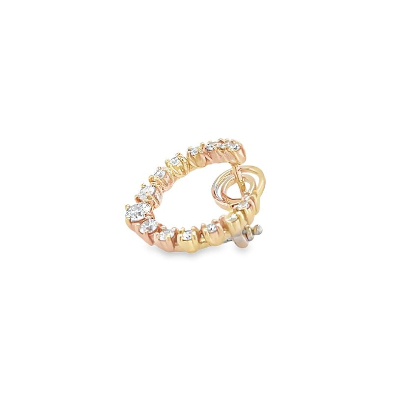 Hans Krieger's 18K Rose Gold Diamond Hoops