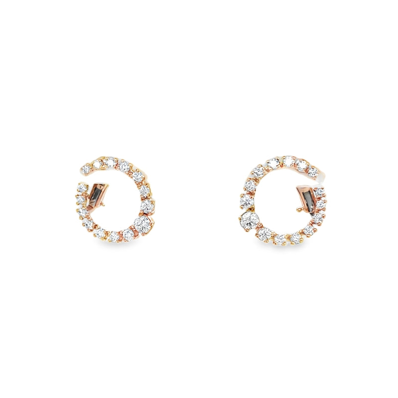 Hans Krieger's 18K Rose Gold Diamond Hoops