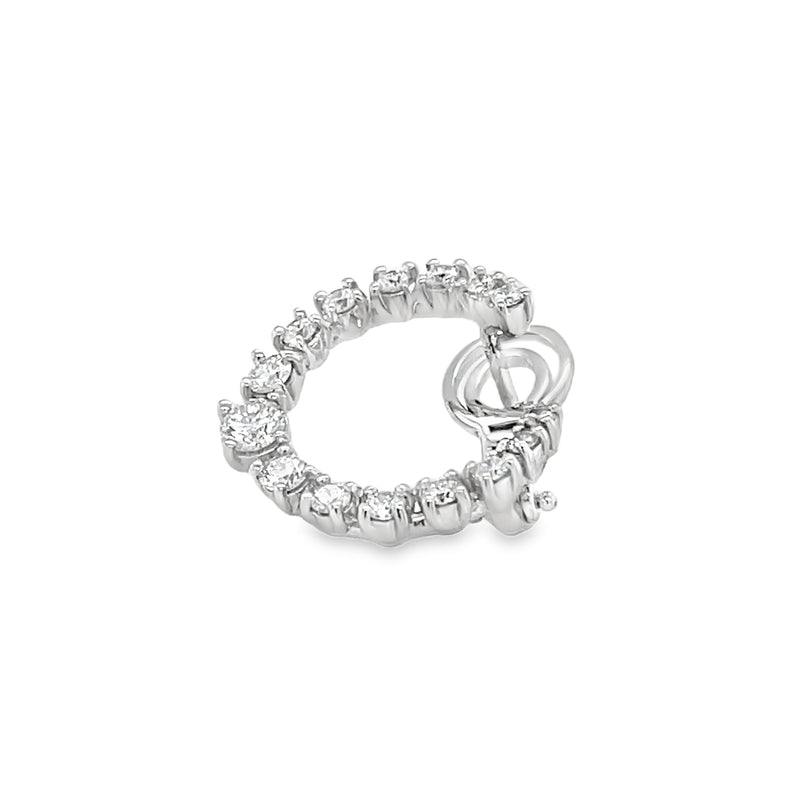 Hans Krieger's 18K White Gold Diamond Hoops