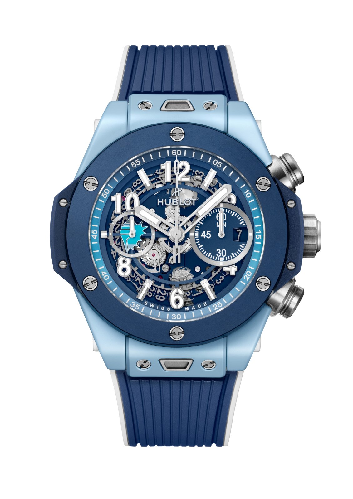 Hublot's Big Bang Unico Blue Ceramic Caribbean with Blue Skeleton Dial