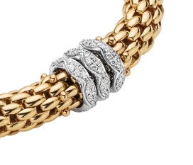 Fope's 18K Yellow Gold Love Nest Flex'it Diamond Bracelet