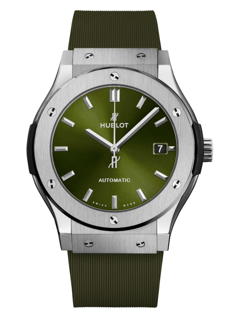 Hublot's Classic Fusion Titanium Green 45MM with Green Dial