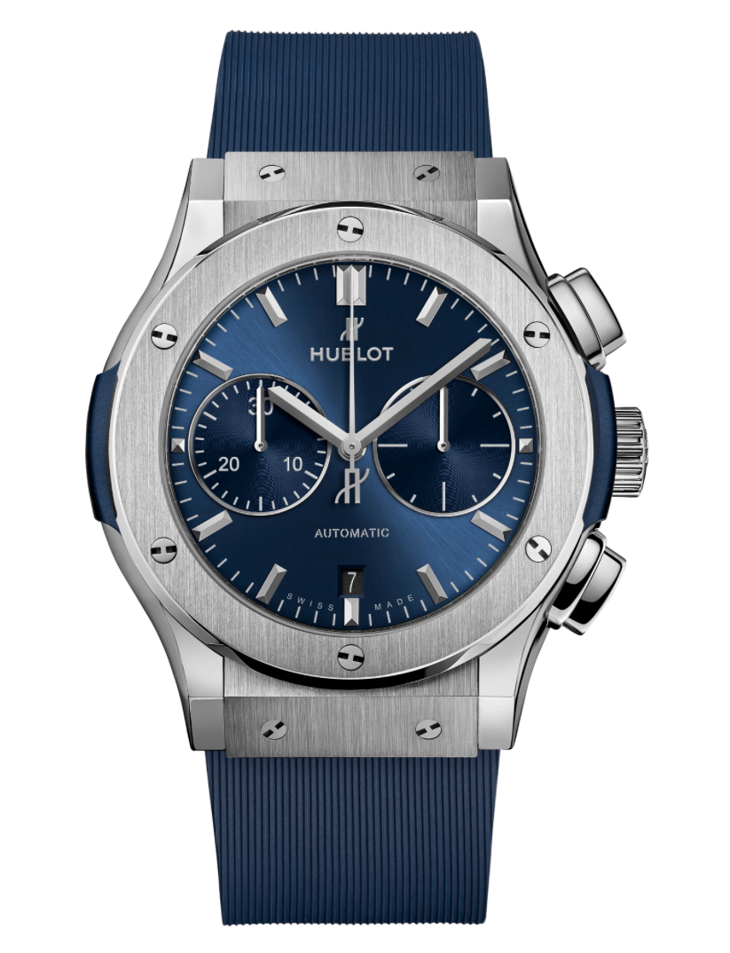 Hublot's Classic Fusion Chronograph Titanium Blue with Blue Dial