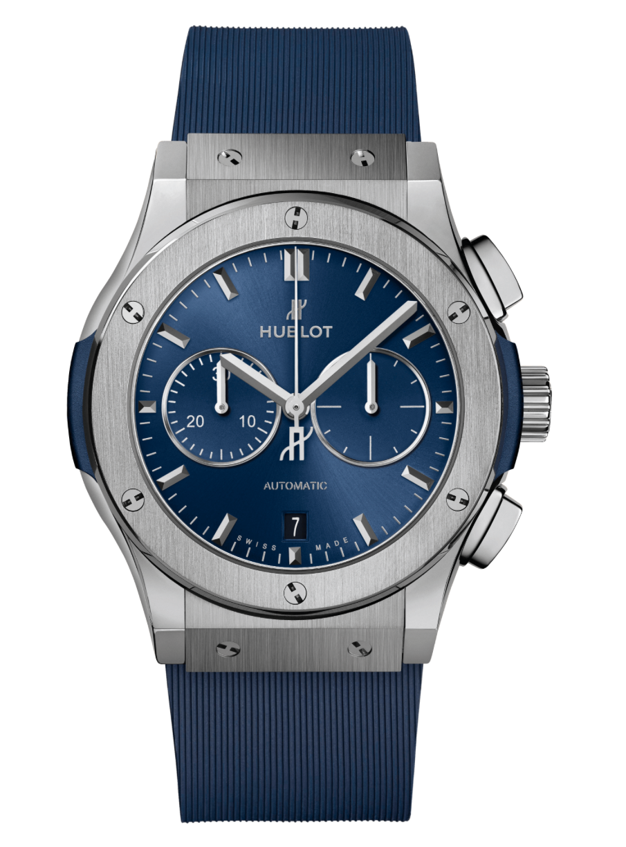 Hublot's Classic Fusion Titanium Blue with Blue Chronograph Dial