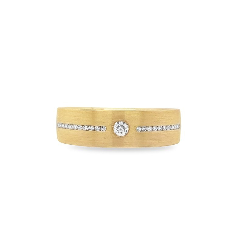 Jai's 14K Yellow Gold Diamond Wedding Band
