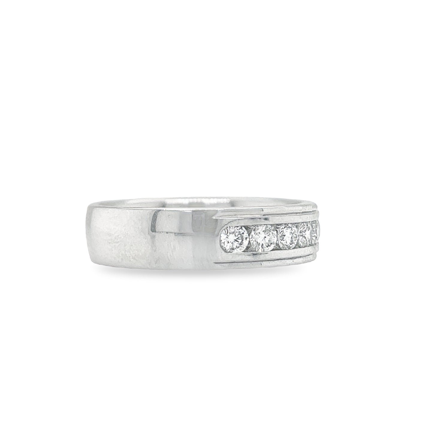 Jai's 14K White Gold Princess-cut Diamond Wedding Band