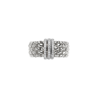 Fope's 18K White Gold Panorama Flex'it Multi-rondel Diamond Ring