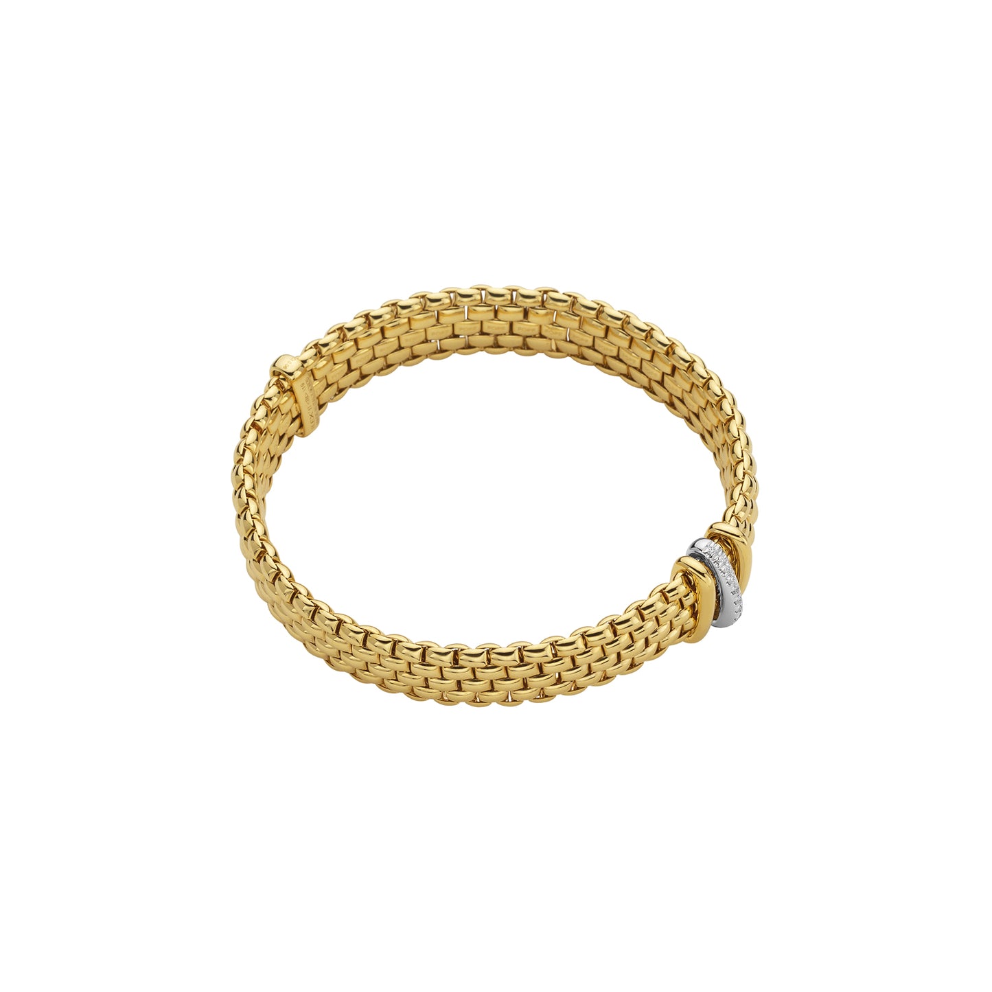 Fope's 18K Yellow Gold Panorama Flex'it Diamond Bracelet