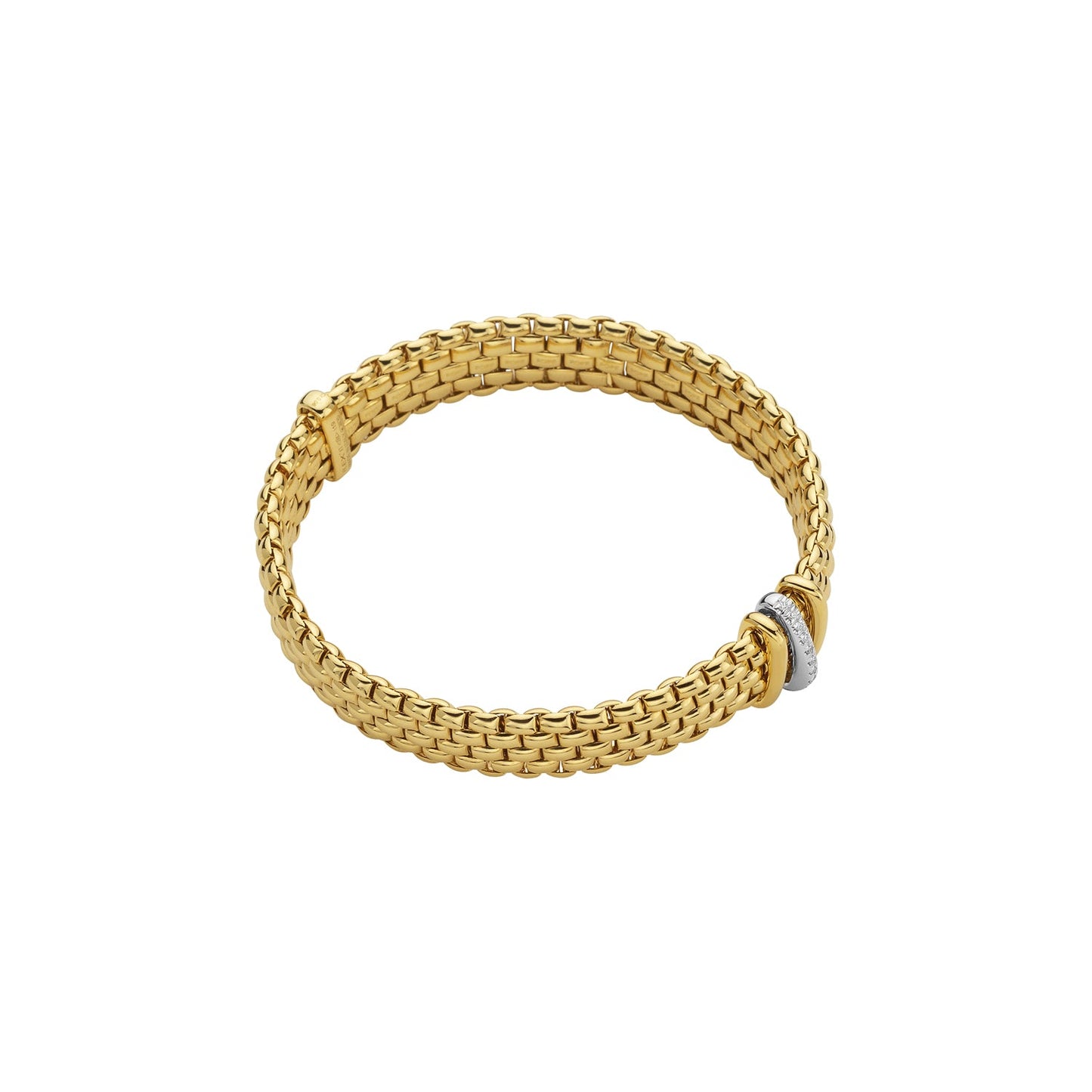 Fope's 18K Yellow Gold Panorama Flex'it Multi-rondel Diamond Bracelet