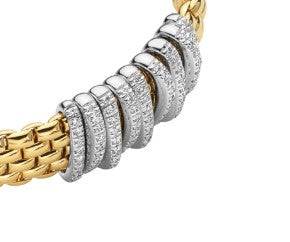 Fope's 18K Yellow Gold Panorama Flex'it Diamond Bracelet