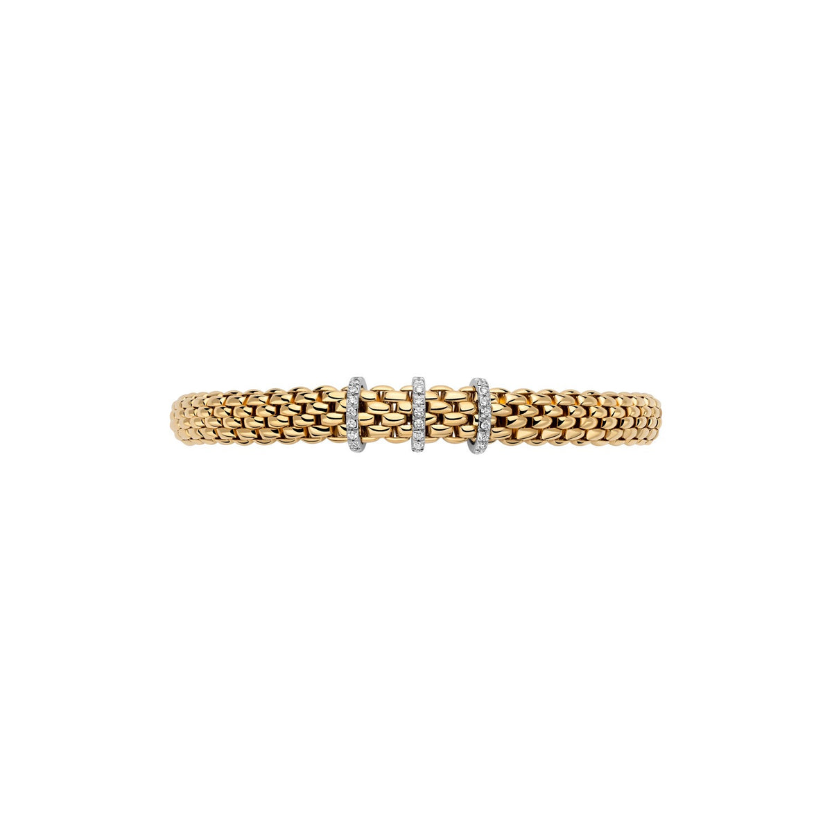 Fope's 18K Yellow Gold Vendome Diamond Bracelet