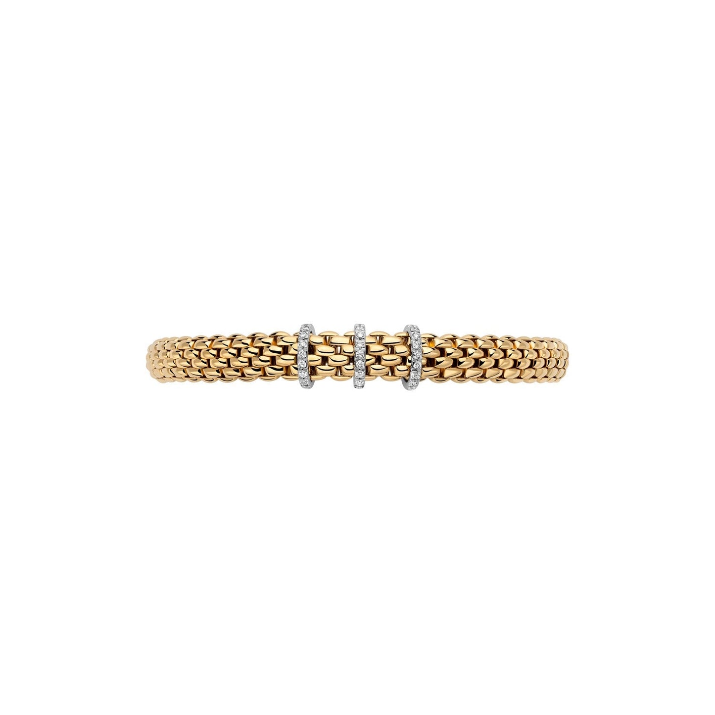 Fope's 18K Yellow Gold Vendome Diamond Bracelet
