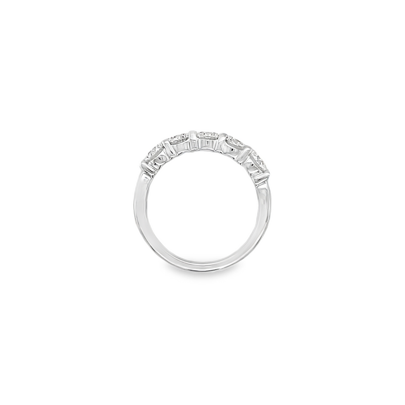 Jai's 14K White Gold 5-stone Diamond Wedding Band