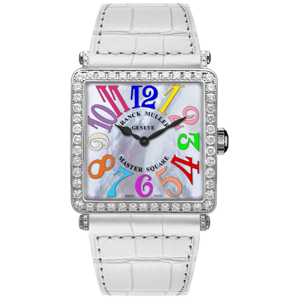 Franck Muller's Master Square Color Dreams with Mother-of-Pearl Dial & Diamonds