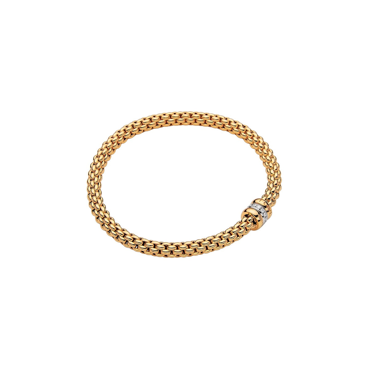 Fope's 18K Yellow Gold Solo Diamond Bracelet