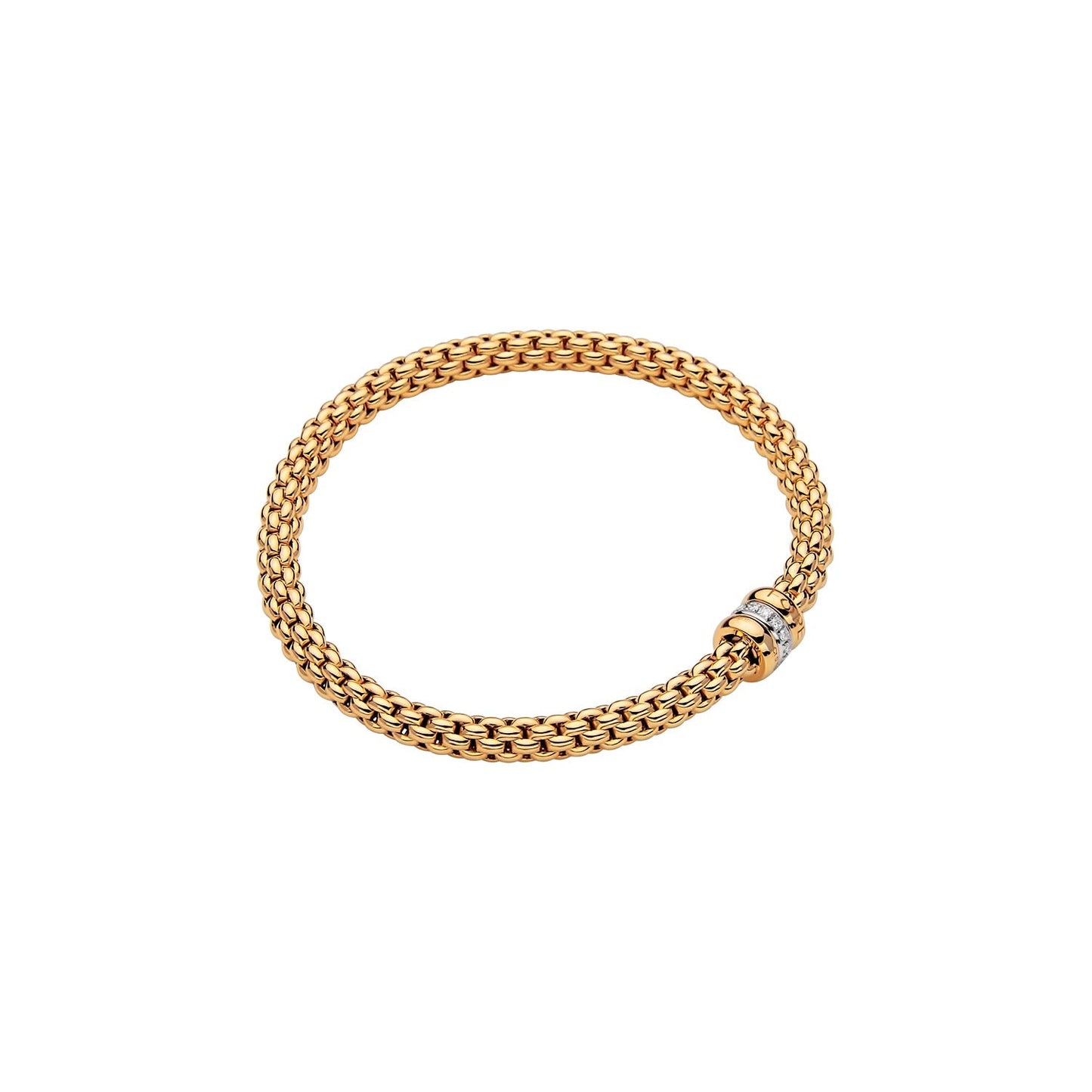 Fope's 18K Yellow Gold Solo Diamond Bracelet