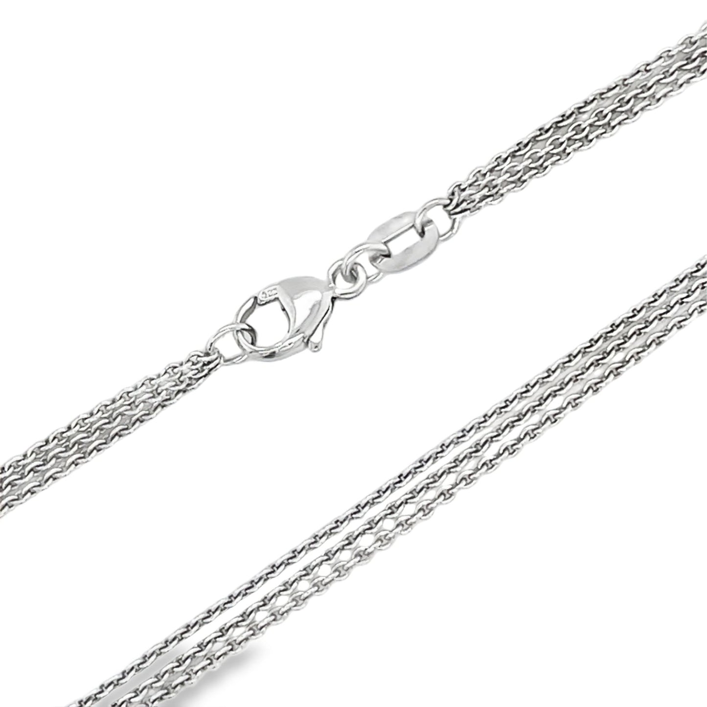 Jai's 14K White Gold Fine Layered Cable Chain - 22"