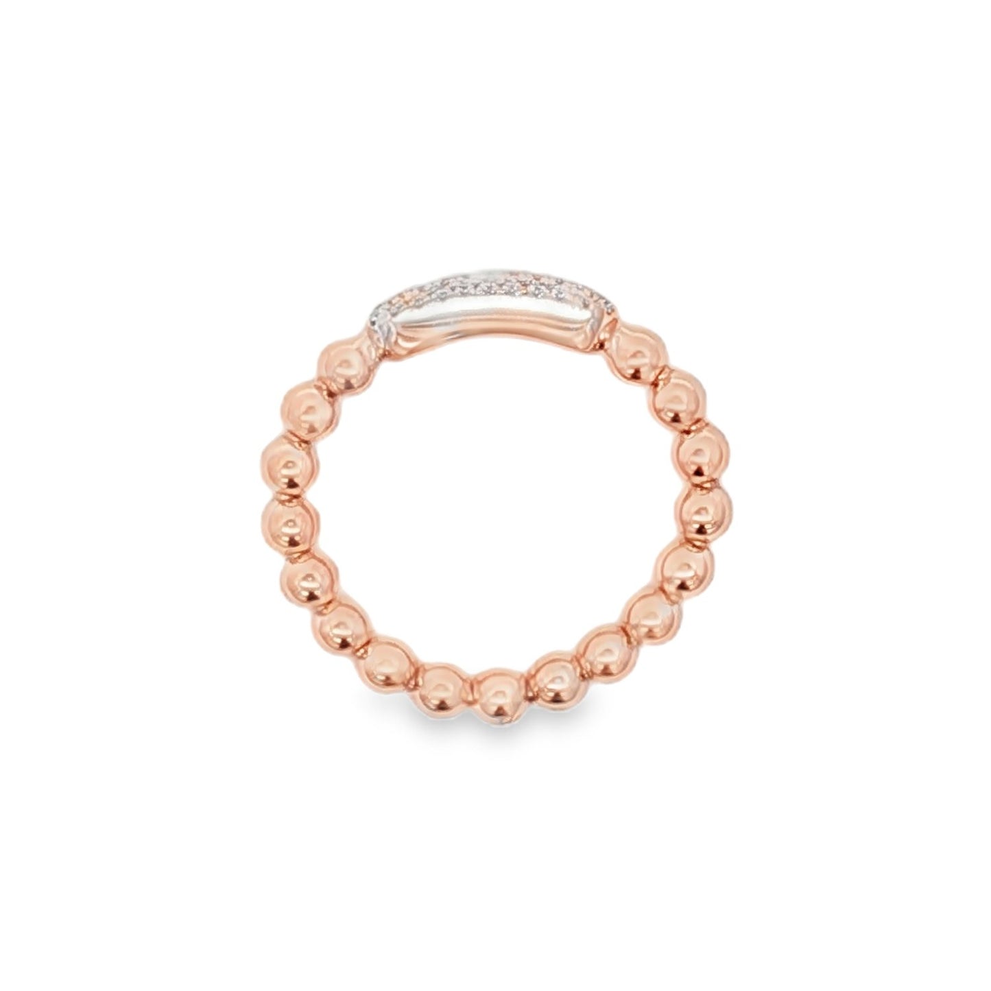 Hulchi Belluni's 18K Rose Gold Diamond Tresore Ring