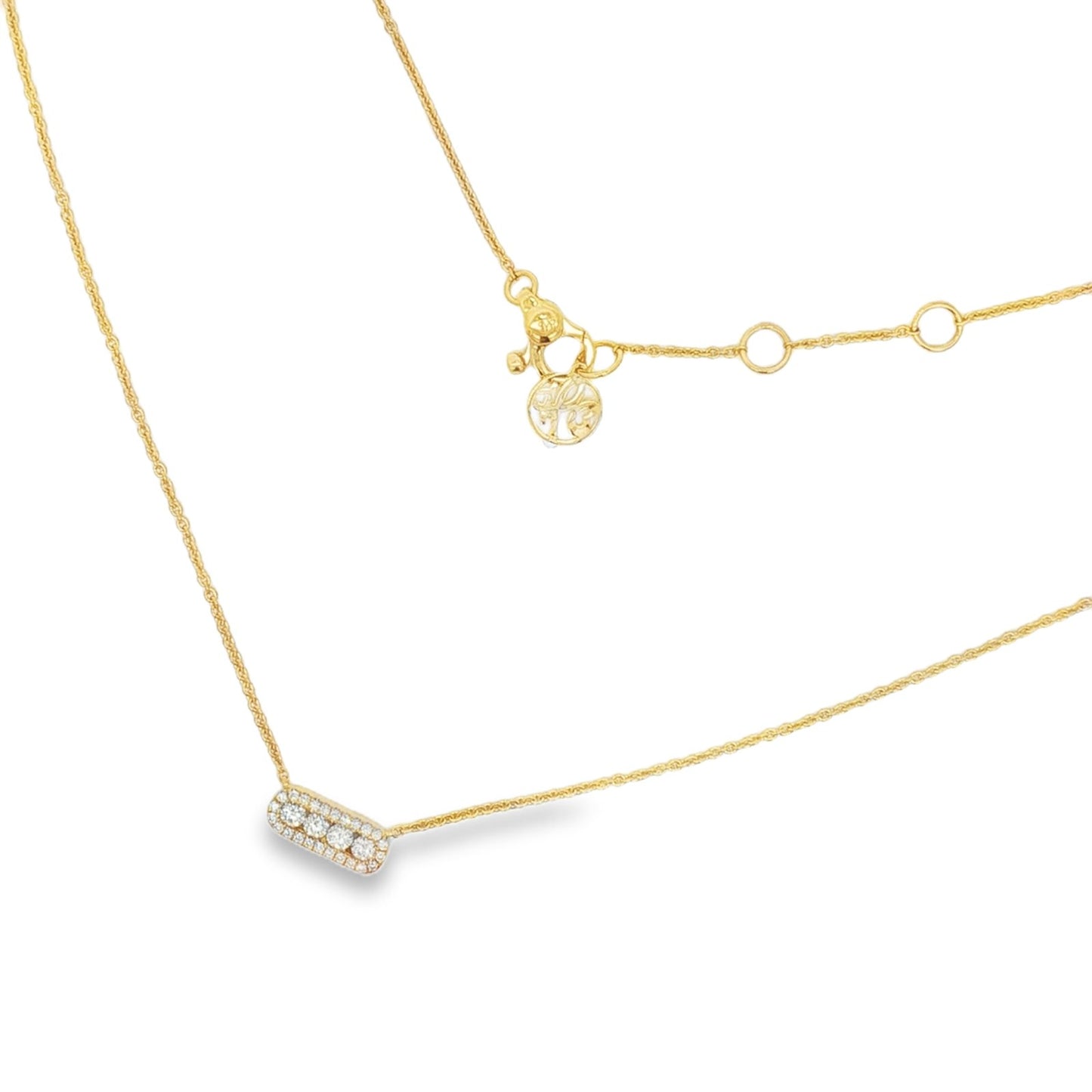 Hulchi Belluni's 18K Yellow Gold Diamond Tresore Necklace