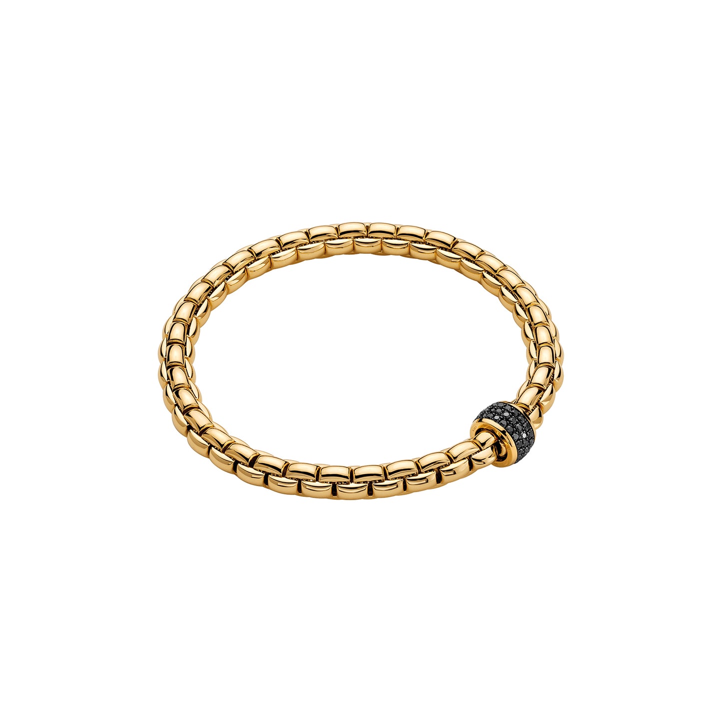 Fope's 18K Yellow Gold Eka Black Diamond Bracelet